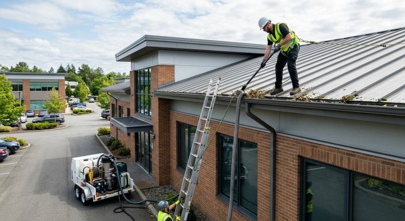 Commercial Gutter Unclogging in Roseville, CA